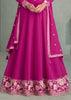 Rose Pink Embroidered Anarkali with Dupatta