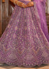 Lilac Purple Embroidered Net Lehenga