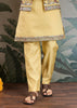 Sunlight Yellow Embroidered Stitched Kurta Set With Jacket