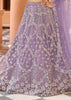 Lavender Embroidered Net Lehenga
