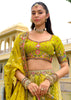 Lemon Green Embroidered Lehenga