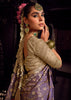 “Exclusive Offer” : Aster Purple Woven Banarasi Satin Silk Saree