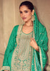 Arcadia Green Embroidered Bandhej Sharara Suit Set