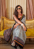 Black And White Printed Soft Silk Saree