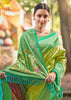 Glow Green Woven Kanjivaram Silk Saree