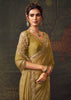 Olive Golden Designer Tissue Silk Saree