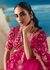 Rani Pink Satin Organza Embroidered Saree