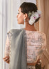 Pre Order: Powder Grey Designer Silk Saree