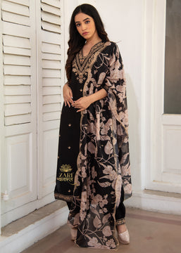Black Gold Embroidered Suit (10702839644353)