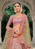 Pink Heavy Embroidered Designer Lehenga