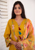 Golden Yellow Embroidered Silk Suit Set (10702900494529)