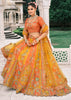 Yellow & Orange Heavy Embroidered Designer Lehenga