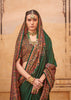 Hunter Green Printed Kashmiri Jamewar Saree