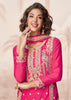 Queen Pink Wedding Wear Embroidered Plazzo Set