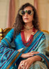Sky Blue Printed Soft Silk Saree