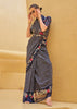 Royal Blue Printed Georgette Light Weight Saree