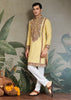 Festive Yellow Embroidered Stitched Kurta Set