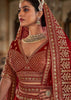 Red Heavy Embroidered Designer Lehenga