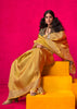 Royal Golden Woven Banarasi Tissue Silk Saree With Contrast Blouse