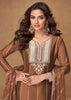 Sienna Brown Embroidered Sharara Set