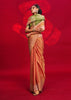 Sunset Orange Woven Banarasi Silk Saree