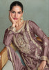 Twilight Mauve Embroidered Plazzo Set