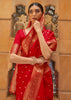 BRIDAL RED AND GOLD WOVEN KANJIVARAM SAREE (6946395259073)