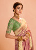 Delight Pink Woven Banarasi Designer Tissue Silk Saree With Embroidered Blouse