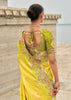 Blazing Yellow Woven Banarasi Designer Silk Saree With Embroidered Blouse