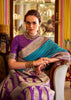 Vivid Blue Banarasi Soft Silk Saree
