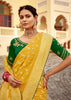 Festive Yellow Woven Banarasi Designer Silk Saree With Embroidered Blouse