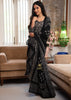 Black Floral Printed Suit Set (10702035157185)