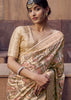 Sand Beige Digital Printed Silk Saree