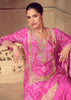 Hot Pink Embroidered Bandhej Sharara Suit Set