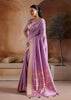 Tulip Purple Woven Banarasi Silk Saree