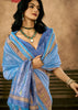 Angel Blue Woven Patola Silk Saree