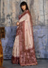 Coffee Brown Printed Cotton Silk Saree