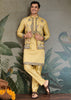 Sunlight Yellow Embroidered Stitched Kurta Set With Jacket
