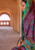 Sparkling Purple Printed Kashmiri Jamewar Saree
