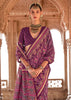 Gloxinia Purple Printed Patola Georgette Silk Saree