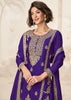 Ultra Violet Wedding Wear Embroidered Plazzo Set