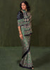 Medium Green Printed Satin Crepe Silk Saree