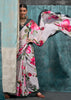 White And Green Satin Crepe Printed Silk Saree