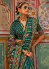 Alpine Green Printed Patola Silk Saree