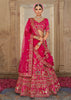 Dark Pink Heavy Embroidered Designer Lehenga