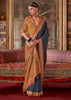 Insignia Blue Light Weight Printed Silk Saree