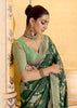 Forest Green Woven Banarasi Silk Saree