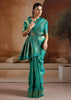 Marine Green Woven Banarasi Silk Saree