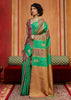 Green Purple Woven Banarasi Silk Saree