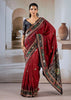 Maroon Red Patola Silk Saree